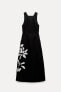 Фото #4 товара Платье с цветочной вышивкой — zw collection ZARA