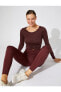 Фото #3 товара Топ Koton Crop Yoga Modal Blend Silky Texture	 Sleeves Spiral