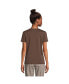 Фото #2 товара Women's Relaxed Supima Cotton Short Sleeve Crewneck T-Shirt