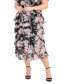 Фото #4 товара Plus Size Floral-Print Ruffle Midi Dress
