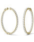 ფოტო #3 პროდუქტის Moissanite Hoop Earrings (5/8 ct. t.w. Diamond Equivalent) in 14k Gold or White Gold