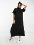 Фото #1 товара ASOS DESIGN high neck oversized column midi dress in black