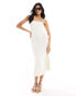 Фото #1 товара Style Cheat knitted bandeau midi dress in cream