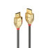 Фото #3 товара Кабель HDMI высокоскоростной Lindy Gold Line 2 м HDMI Type A 48 Гбит/с серый