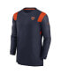 Фото #3 товара Men's Navy Chicago Bears Sideline Tonal Logo Performance Player Long Sleeve T-shirt