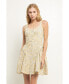 Women's Embroidered Linen Bustier Dress