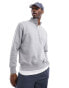 ASOS DESIGN premium heavyweight oversized quarter zip sweatshirt 400gsm in grey marl