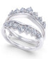 Фото #1 товара Diamond Tiara Solitaire Enhancer Ring Guard (1-3/8 ct. t.w.) in 14k White Gold