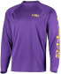 Фото #3 товара Men's Purple LSU Tigers Terminal Tackle Omni-Shade Long Sleeve T-shirt