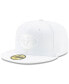 ფოტო #1 პროდუქტის Men's New York Jets White on White 59FIFTY Fitted Hat