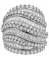 ფოტო #3 პროდუქტის Diamond Round & Baguette Statement Ring (4 ct. t.w.) in 14k White Gold