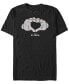Фото #1 товара Men's Mickey Classic Glove Heart Short Sleeve T-shirt