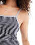 ASOS DESIGN mix & match Preppy cami vest pyjama top in stripe