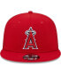 ფოტო #3 პროდუქტის Men's Red Los Angeles Angels Team Color Trucker 9FIFTY Snapback Hat