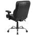 Фото #2 товара Hercules Series Big & Tall 400 Lb. Rated Black Leather Swivel Task Chair With Adjustable Arms