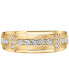 Фото #2 товара Кольцо Macy's men's Diamond Band Yellow Gold.