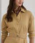 Women's Belted Long-Sleeve Shirtdress