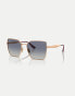 Vogue eyewear vo4284s square sunglasses with grey lens in rose gold