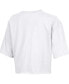 Women's White Clemson Tigers Boyfriend Cropped T-shirt