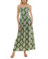 ფოტო #1 პროდუქტის Juniors' Printed Square-Neck Maxi Dress