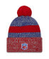 ფოტო #2 პროდუქტის Men's Royal, Red New York Giants 2023 Sideline Sport Cuffed Pom Knit Hat