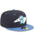 Фото #3 товара Men's Navy Asheville Tourists Theme Nights Asheville Beer City Tourists 59FIFTY Fitted Hat