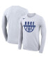 Фото #1 товара Men's White Duke Blue Devils Basketball Drop Legend Long Sleeve Performance T-shirt