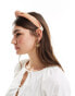 Accessorize raffia stripe headband in orange