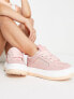 ASOS DESIGN Wide Fit Dakota skater trainers with oversized laces in blush