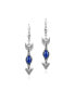 Фото #1 товара Sterling Lapis Lazuli Gemstone Arrow Leverback Earrings