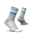 Фото #1 товара Men's Elite Light Cushion Mini Crew Sock - Sport Sock with Targeted Compression - Large, Synthwave Gray (1 Pair)