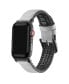 Фото #1 товара Men's and Women's Genuine Gray Leather Band with Silicone Back for Apple Watch 42mm