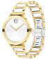 ფოტო #2 პროდუქტის Women's Swiss Bold Evolution 2.0 White Ceramic & Gold Ion Plated Steel Bracelet Watch 34mm
