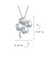 Фото #3 товара Good Luck Fortune Irish Shamrock Shape Lucky Charm Four Leaf Clover Pendant Necklace For Women Teen Polished .925 Sterling Silver