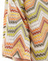 ASOS DESIGN kimono in peach and lime crochet knit stripe