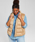 Фото #1 товара Women's Plus Size Stand-Collar Puffer Vest, Created for Macy's