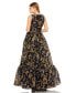 Women's Sleeveless Full High Low Brocade Gown