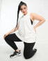 ASOS 4505 Curve Icon vest with drop arm hole in cotton with quick dry - WHITE