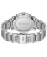 Men's Contender Quartz Multifunction Silver-Tone Stainless Steel Watch 44mm