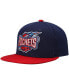 ფოტო #1 პროდუქტის Men's Navy and Red Houston Rockets Hardwood Classics Team Two-Tone 2.0 Snapback Hat