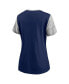 ფოტო #4 პროდუქტის Women's Navy, Heathered Gray Notre Dame Fighting Irish Inside Pocket T-shirt