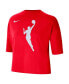 Фото #3 товара Women's Red WNBA Logowoman Team 13 Cropped Boxy T-shirt