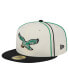 Men's Cream Philadelphia Eagles Soutache 59FIFTY Fitted Hat