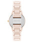 Фото #2 товара Women's Quartz Light Pink Alloy Link Bracelet with Gold-Tone Alloy Watch, 35mm