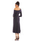 ფოტო #2 პროდუქტის Women's Ieena Foldover Long Sleeve Jeweled Midi Dress