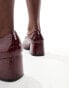 Фото #8 товара Glamorous Wide Fit heeled mary janes in burgundy