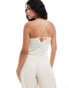 Фото #3 товара Mango knitted halter crochet top in white