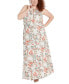 Фото #1 товара Plus Size Floral-Print A-Line Maxi Dress
