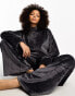 Фото #6 товара Loungeable oversized cosy twosie in charcoal grey