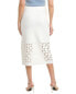 Gracia Criss-Cross Punched Patterned Pencil Skirt Women's